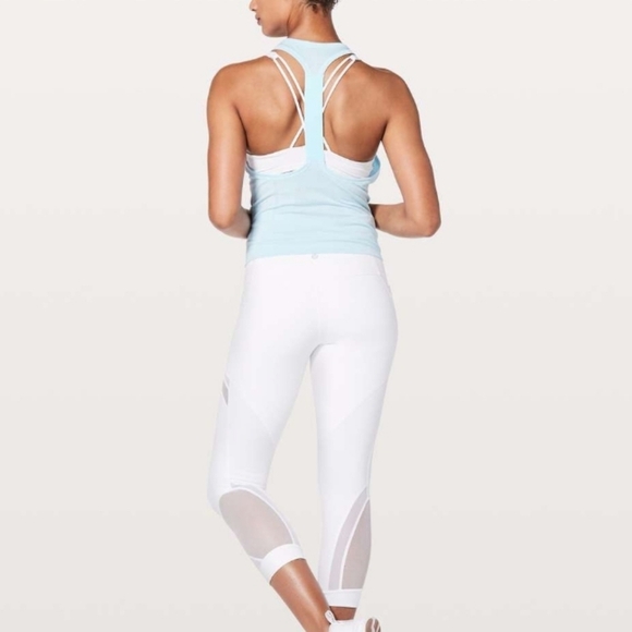 LULULEMON Forget The Sweat Crop. 21 inch. White. Size 6 - Picture 3 of 13